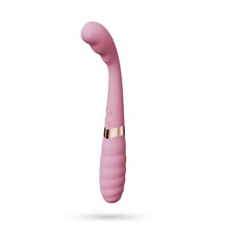 Wibrator podwójny Pixie Dual 20 cm, różowo-złoty - 1
