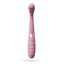 Wibrator podwójny Pixie Dual 20 cm, różowo-złoty - 3