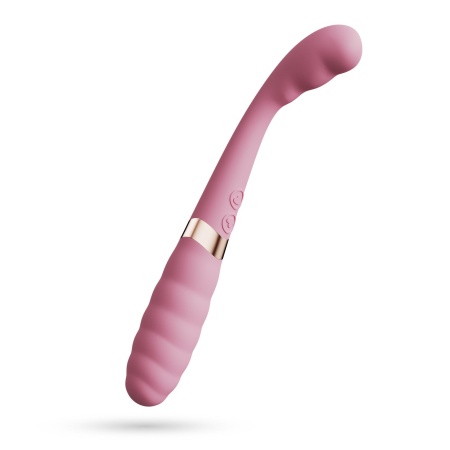 Wibrator podwójny Pixie Dual 20 cm, różowo-złoty - 4