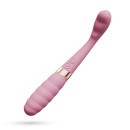 Wibrator podwójny Pixie Dual 20 cm, różowo-złoty - 5