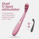 Wibrator podwójny Pixie Dual 20 cm, różowo-złoty - 8