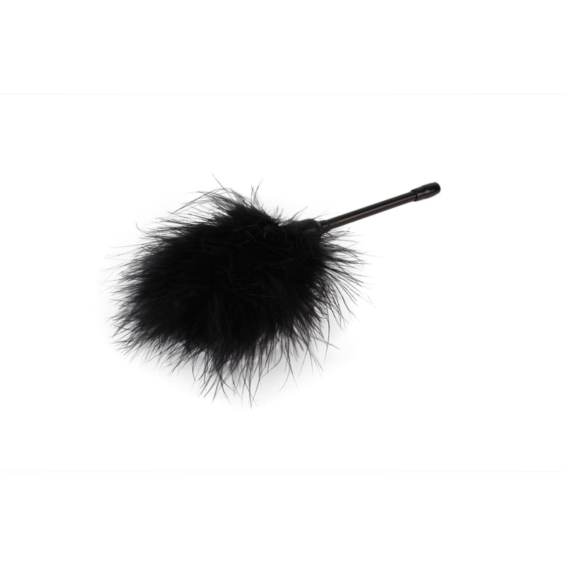 Pleasure Feather Tickler - Piórko do laskotania z bukietem włókien syntetycznych i uchwytem PVC, 21 cm - 4