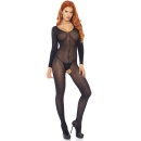Long Sleeves Bodystocking Black - 3