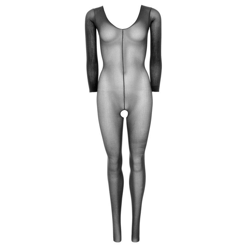 Long Sleeves Bodystocking Black - 6