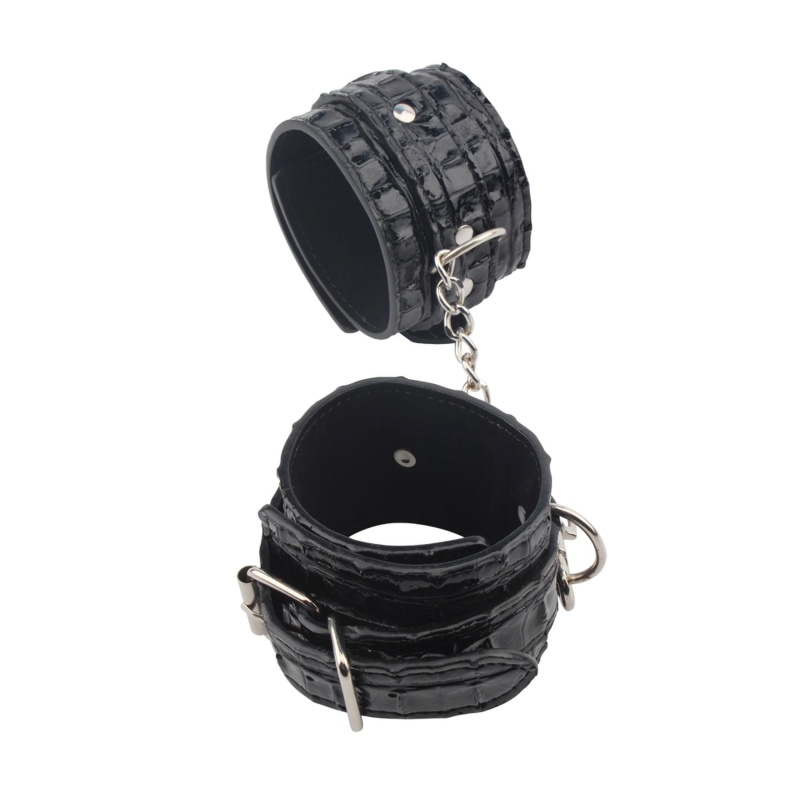 Mankiety na kostki Surrender Ankle Restraints - regulowane zapięcie, poliuretan (PU), długość 35,5 cm, średnica 6,4 cm - 3