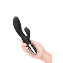 Wibrator króliczkowy Blend Black z podwójnym silnikiem i elastyczną szyjką, 20,2 cm - 3