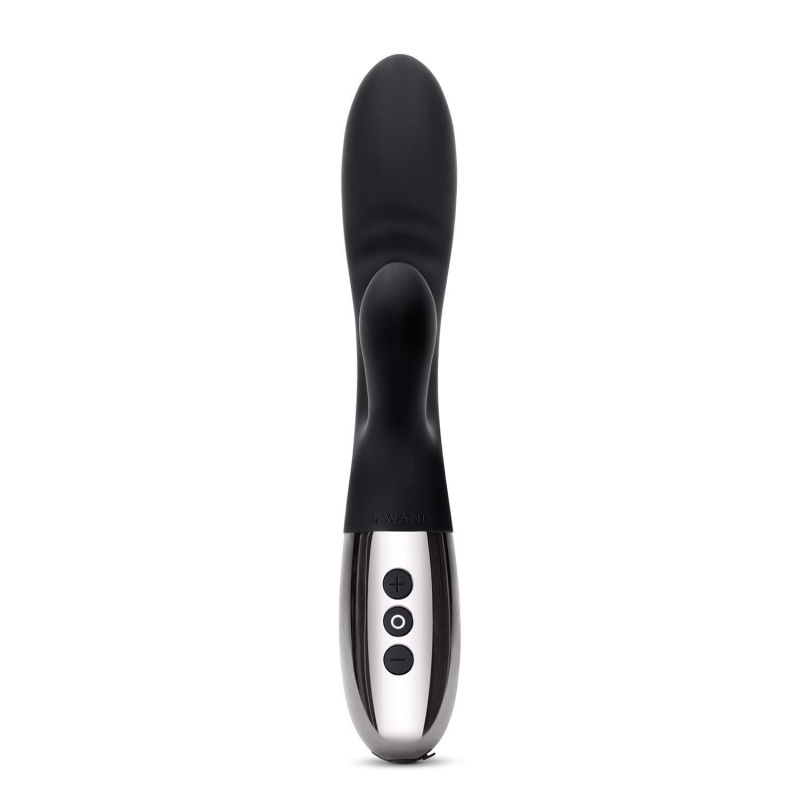 Wibrator króliczkowy Blend Black z podwójnym silnikiem i elastyczną szyjką, 20,2 cm - 4