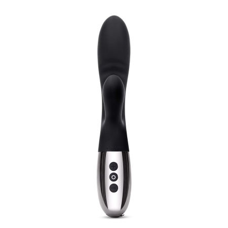 Wibrator króliczkowy Blend Black z podwójnym silnikiem i elastyczną szyjką, 20,2 cm - 4
