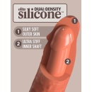 Dildo King Cock Elite 8'' Dual Density – silikonowy, z przyssawką, 22 cm - 4