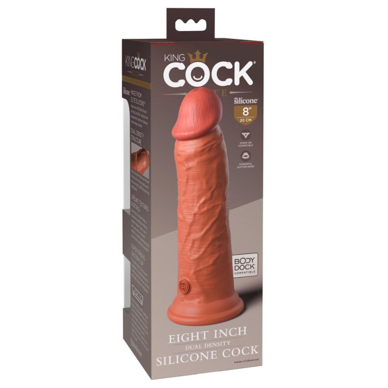 Dildo King Cock Elite 8'' Dual Density – silikonowy, z przyssawką, 22 cm - 6