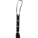 Long Studded Flogger Whip Black - 4