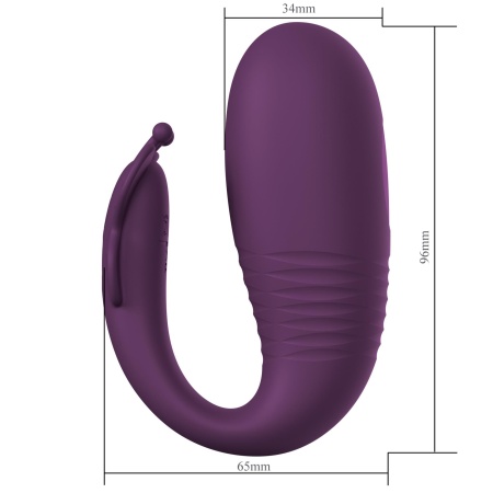 Wibrator jajeczko Klay z funkcją pchania i wibracji - 9,6 cm - 5