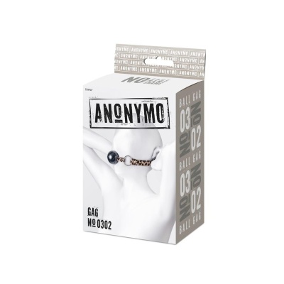 Anonymo gag, ABS plastic, black, 64 cm - 1