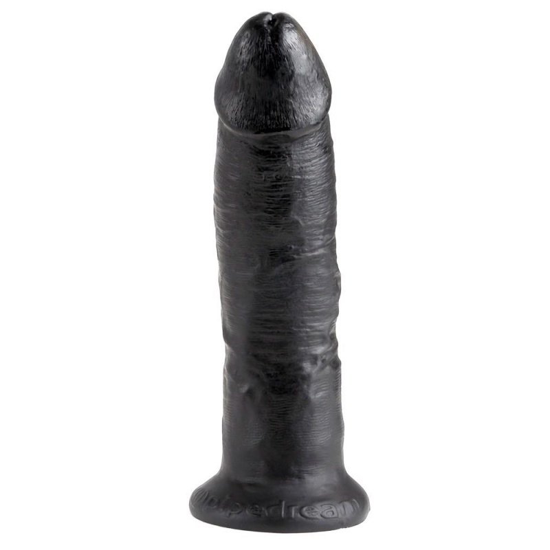 Dildo King Cock 9" Cock Dark – realistyczne dildo PVC z podstawą ssącą, kompatybilne ze strap-on, 24 cm, Ø 5,3 cm - 3