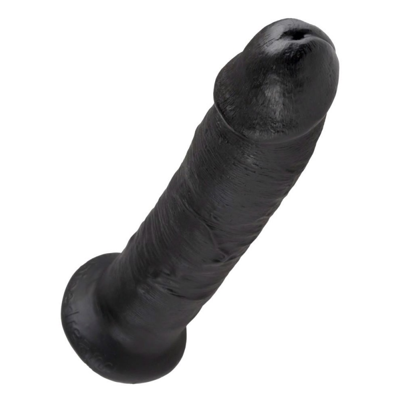 Dildo King Cock 9" Cock Dark – realistyczne dildo PVC z podstawą ssącą, kompatybilne ze strap-on, 24 cm, Ø 5,3 cm - 5