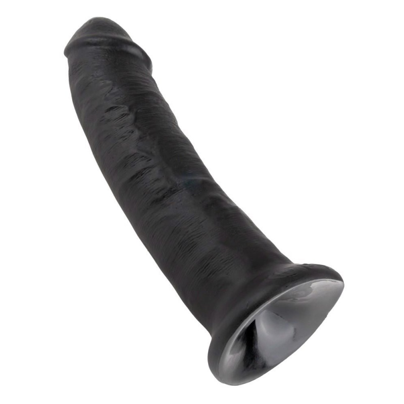 Dildo King Cock 9" Cock Dark – realistyczne dildo PVC z podstawą ssącą, kompatybilne ze strap-on, 24 cm, Ø 5,3 cm - 6
