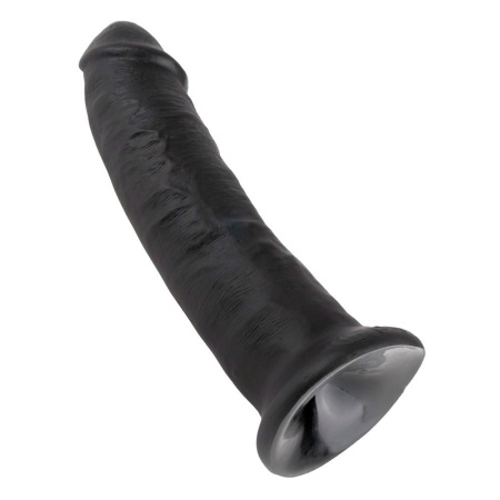 Dildo King Cock 9" Cock Dark – realistyczne dildo PVC z podstawą ssącą, kompatybilne ze strap-on, 24 cm, Ø 5,3 cm - 6