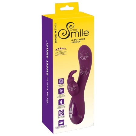 Wibrator Sweet Smile G-Spot Rabbit Vibr – 3 silniki, 15 trybów, IPX7, 21,4 cm - 1