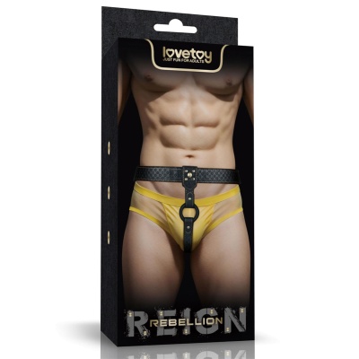 Uprząż strap-on Reign – regulowana, PU, antyczny brąz, 63-102 cm - 1