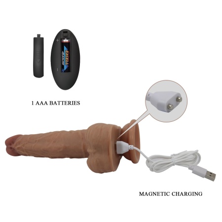 Wibrator Jonathan z przyssawką i funkcją thrusting, 21 cm - 9