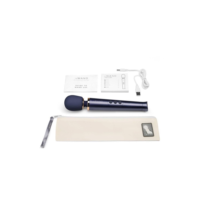 Masażer różdżkowy Petite Navy - silikonowa głowica 4,35 cm, elastyczna szyjka 1,88 cm, długość 25,4 cm - 3