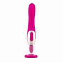 Pleasure Pump With G-Spot Vibrator Pink - pompka próżniowa z wibratorem punktu G i stymulatorem łechtaczki, głębokość wprowadzen - 4