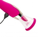 Pleasure Pump With G-Spot Vibrator Pink - pompka próżniowa z wibratorem punktu G i stymulatorem łechtaczki, głębokość wprowadzen - 7