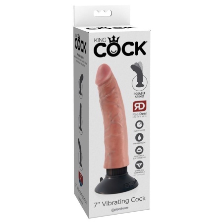 Wibrator KC 7" – wyginany wał z przyssawką, długość 21 cm, średnica 4,6 cm - 1