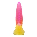 Dildo silikonowe Power Monsters Flamebeast - fakturowany wał 22,5 cm z przyssawką - 3