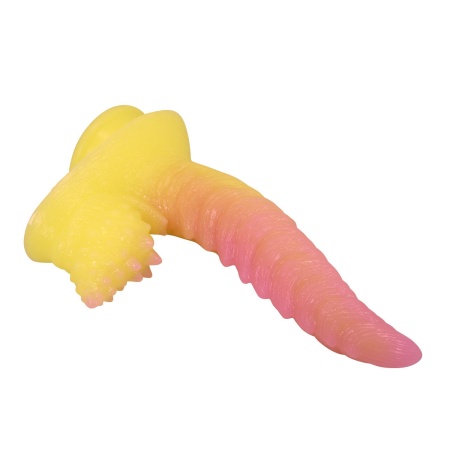 Dildo silikonowe Power Monsters Flamebeast - fakturowany wał 22,5 cm z przyssawką - 6