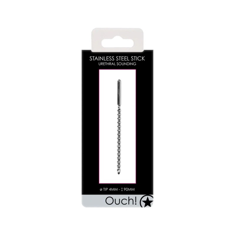 Metal Beginners Penis Plug - 4 mm - 2