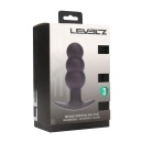 Tri Bulb Vibrating Silicone Anal Plug - Black - 2