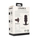 Tri Bulb Vibrating Silicone Anal Plug - Black - 3