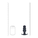 Tri Bulb Vibrating Silicone Anal Plug - Black - 7