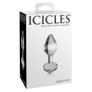 Szklany Korek Analny Icicles No. 44 Clear Bezszwowy 8 cm - 1