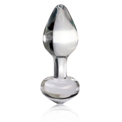 Szklany Korek Analny Icicles No. 44 Clear Bezszwowy 8 cm - 1 2