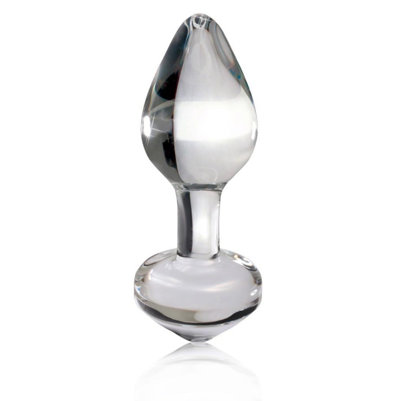Szklany Korek Analny Icicles No. 44 Clear Bezszwowy 8 cm - 2