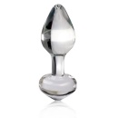 Szklany Korek Analny Icicles No. 44 Clear Bezszwowy 8 cm - 2