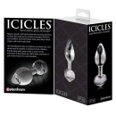 Szklany Korek Analny Icicles No. 44 Clear Bezszwowy 8 cm - 5