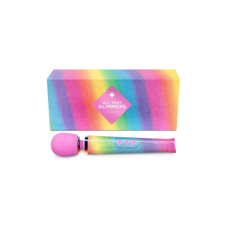 Masażer różdżkowy Rainbow Ombre Petite - kulista głowica silikonowa Ø 4,35 cm, długość 25,4 cm, zasilanie USB - 1