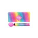 Masażer różdżkowy Rainbow Ombre Petite - kulista głowica silikonowa Ø 4,35 cm, długość 25,4 cm, zasilanie USB - 1