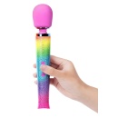 Masażer różdżkowy Rainbow Ombre Petite - kulista głowica silikonowa Ø 4,35 cm, długość 25,4 cm, zasilanie USB - 2