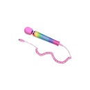 Masażer różdżkowy Rainbow Ombre Petite - kulista głowica silikonowa Ø 4,35 cm, długość 25,4 cm, zasilanie USB - 4