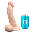 Dildo Slipskin Curvy - silikon medyczny, 22 cm, profil zakrzywiony, średnica 4,9 cm - 2