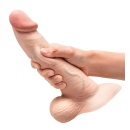 Dildo Slipskin Curvy - silikon medyczny, 22 cm, profil zakrzywiony, średnica 4,9 cm - 8