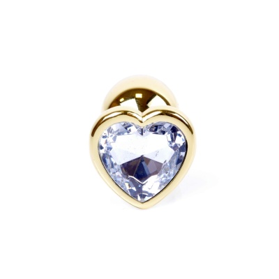 MyLove Toys - Jewellery Gold  Heart PLUG- Clear - 1