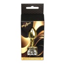 Korek analny Gold Heart Plug Clear - stal nierdzewna z kryształkiem w kształcie serca, 7 cm x 2,7 cm - 9