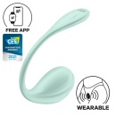 Wibrator jajeczko Satisfyer Smooth Petal - dwa silniki, aplikacja, silikon medyczny, 22 cm - 6