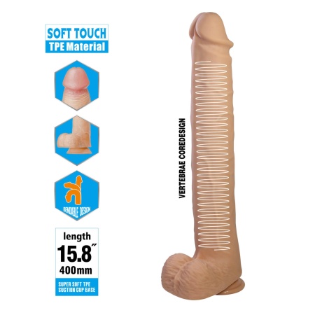 Realistyczne dildo Pat 40 cm z przyssawką - 2