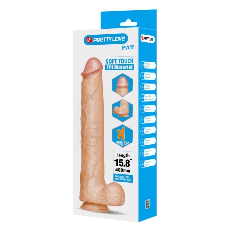 Realistyczne dildo Pat 40 cm z przyssawką - 8